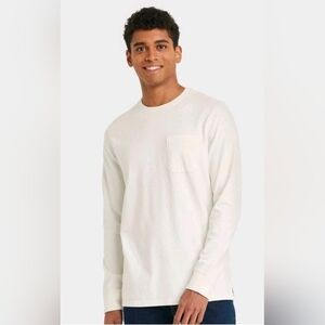 Goodfellow & Co Men's Crewneck Long Sleeve T-Shirt, Taupe Size XL